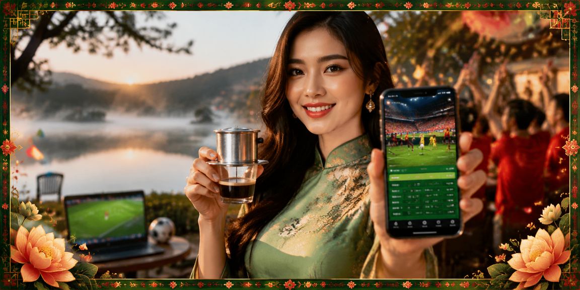 Người xem thể thao tại Đà Lạt thưởng thức cà phê trong lúc theo dõi kèo cược bóng đá trực tuyến