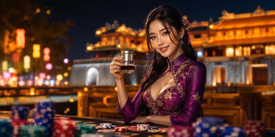 Người dùng tại Huế kiểm tra thưởng nạp đầu trên điện thoại bên ly cà phê buổi sáng
